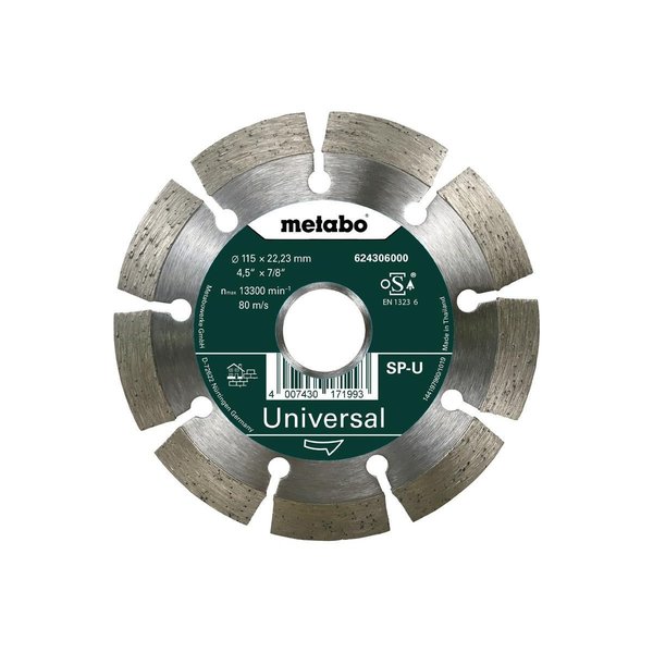 Metabo Diamond Wheel 4-1/2"x7/8 Diamond Cutting Disc W9-115K 624306000